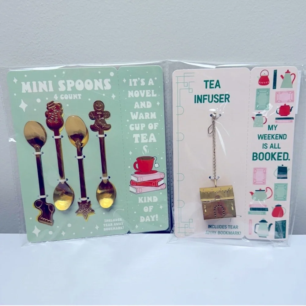 3 for $15 SALE Target Bullseye Set of 4 Holiday Mini Spoons & House Tea Infuser